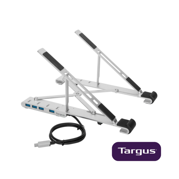 Anúncio: Suporte p/ Notebook Targus + Hub USB-C/4USB-A AWU100205GL-92 Gray