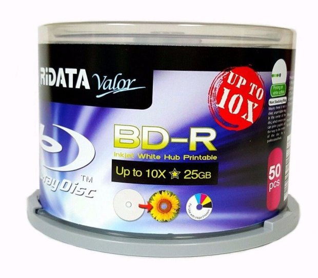 Anúncio: BLU RAY RIDATA PRINTABLES 25GB PACK 50/U