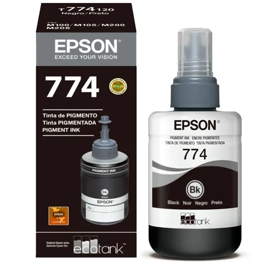 Anúncio: Tinta Epson T774 120 Negro M100/M105/M200/M205 T774120-Al 140ML