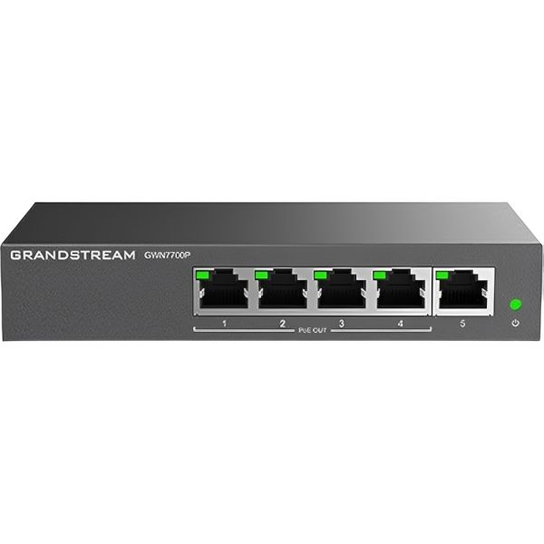 Anúncio: Switch Grandstream GWN7700P 5 Portas Gigabit Nao Gerenciavel - Preto