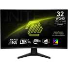 Monitor MSI 32 Mag 32CQ6F WQHD Curvo 0.5MS/180HZ DP/HDMI Preto 