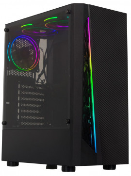 GABINETE GAMER SATELLITE K888 3 COOLER RGB PRETO